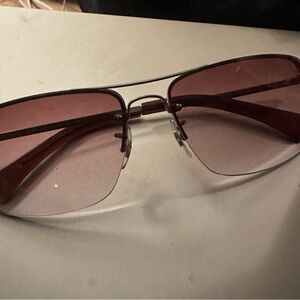 Ray-Ban Rose-Tinted Aviator Sunglasses